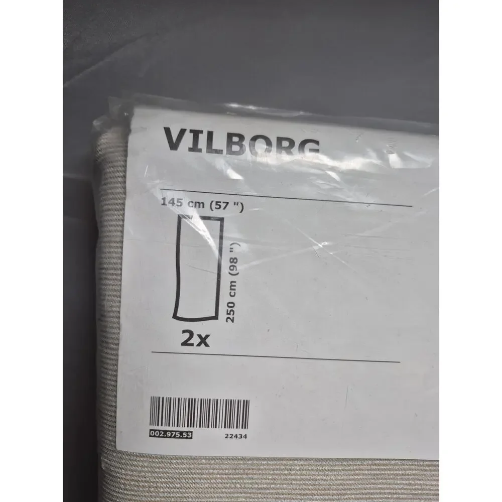 💥 IKEA VILBORG Curtains 2 Panels 1 pair Room Darkening 57